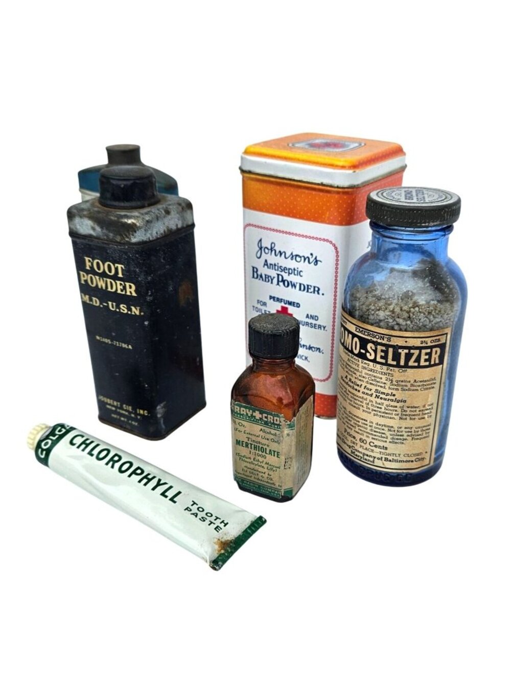 Vintage 1940s 1950s Pharmacy Collection Apothecary Lot Tins Bottles - Picture 8 of 16